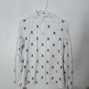 G/Fore Skull Killer Full Zip Jacket Top Size Medium White Womens Golf GFore